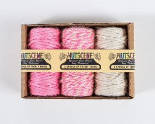 3 Pack of Mini Twirly Twines - Pink