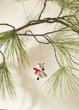 Polar Bear Felt Ornament
