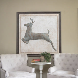 48" Framed Metal Deer