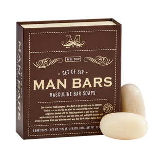Man Bar Masculine Bar Soap Set of 6 Sampler