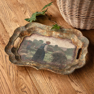 Vintage Style Morning Chores Tray