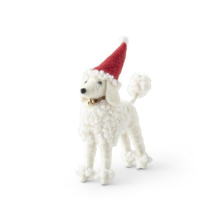6" Wool Christmas Poodle