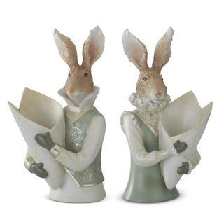 12" Bunny Bust Vase- Choose Style