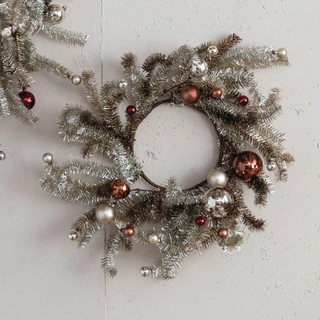 Tinsel Wreath With Ornaments