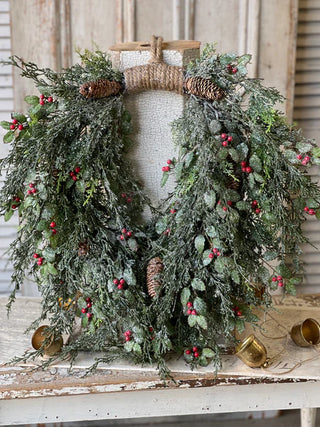 26" Holly Hill Cedar Hanging Wreath