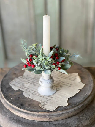 Mini Berry Bright Greens Candle Ring