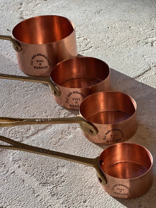 Set of 4 Artisan Copper Measuring Cups - More Coming Soon