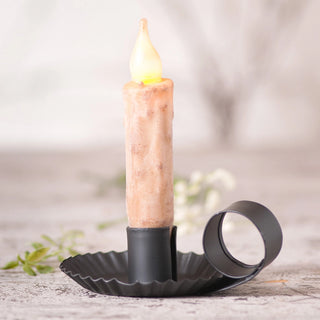 Black Metal Chamberstick Candleholder