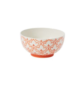 The Hand Painted Coral Chinoiserie Bowl
