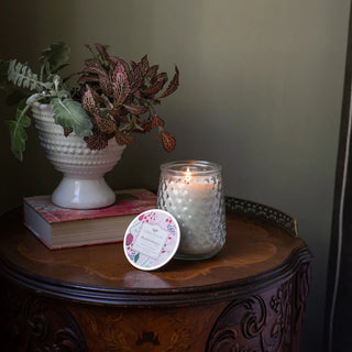 Greenleaf Brambleberry Hobnail Glass Signature Candle