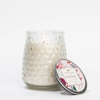 Greenleaf Brambleberry Hobnail Glass Signature Candle