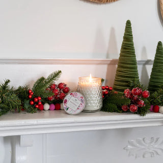 Greenleaf Brambleberry Hobnail Glass Signature Candle