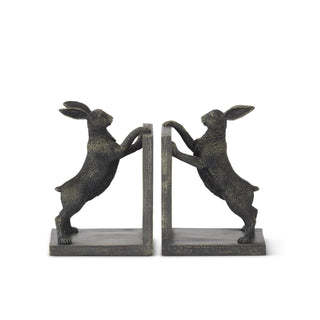 Black and Gold Rabbit Bookends