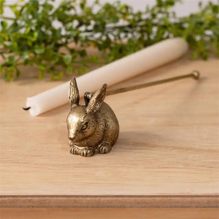 Gold Rabbit Pewter Candle Snuffer