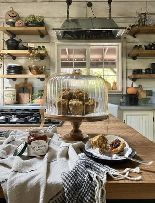 Fluted Glass Cake Stand