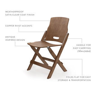 Ridgetop Wood Folding Outdoor Chair