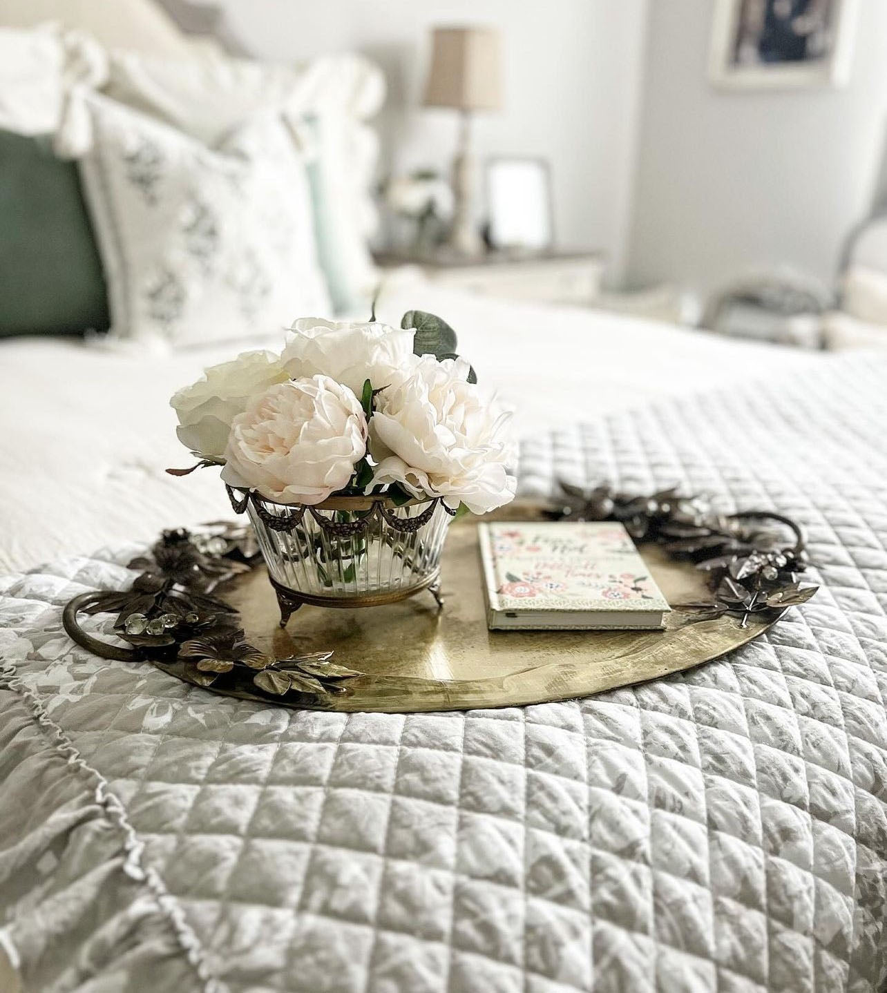 French Chateau Tray Cotton & Crete