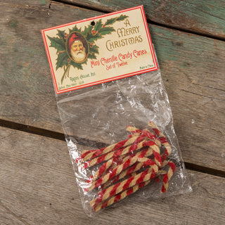 Set of 12 Vintage Style Chenille Candy Cane Ornaments