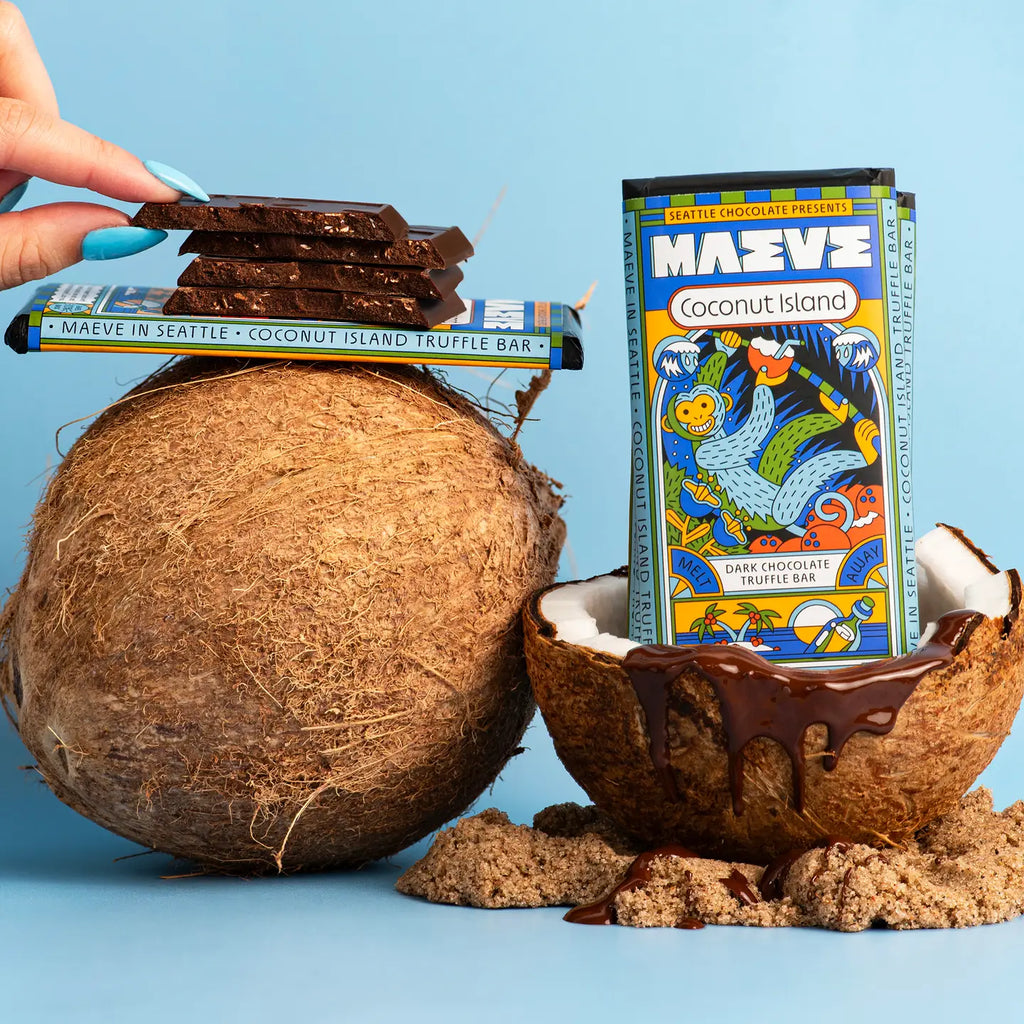 Seattle Chocolate Maeve - Coconut Island Truffle Bar – Cotton & Crete