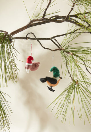 Cozy Weather Felt Friend Ornament - Choose Bird or Walrus