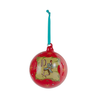 12 Days of Christmas Glass Ball Ornaments, Gift Boxed Set of 12
