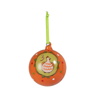12 Days of Christmas Glass Ball Ornaments, Gift Boxed Set of 12