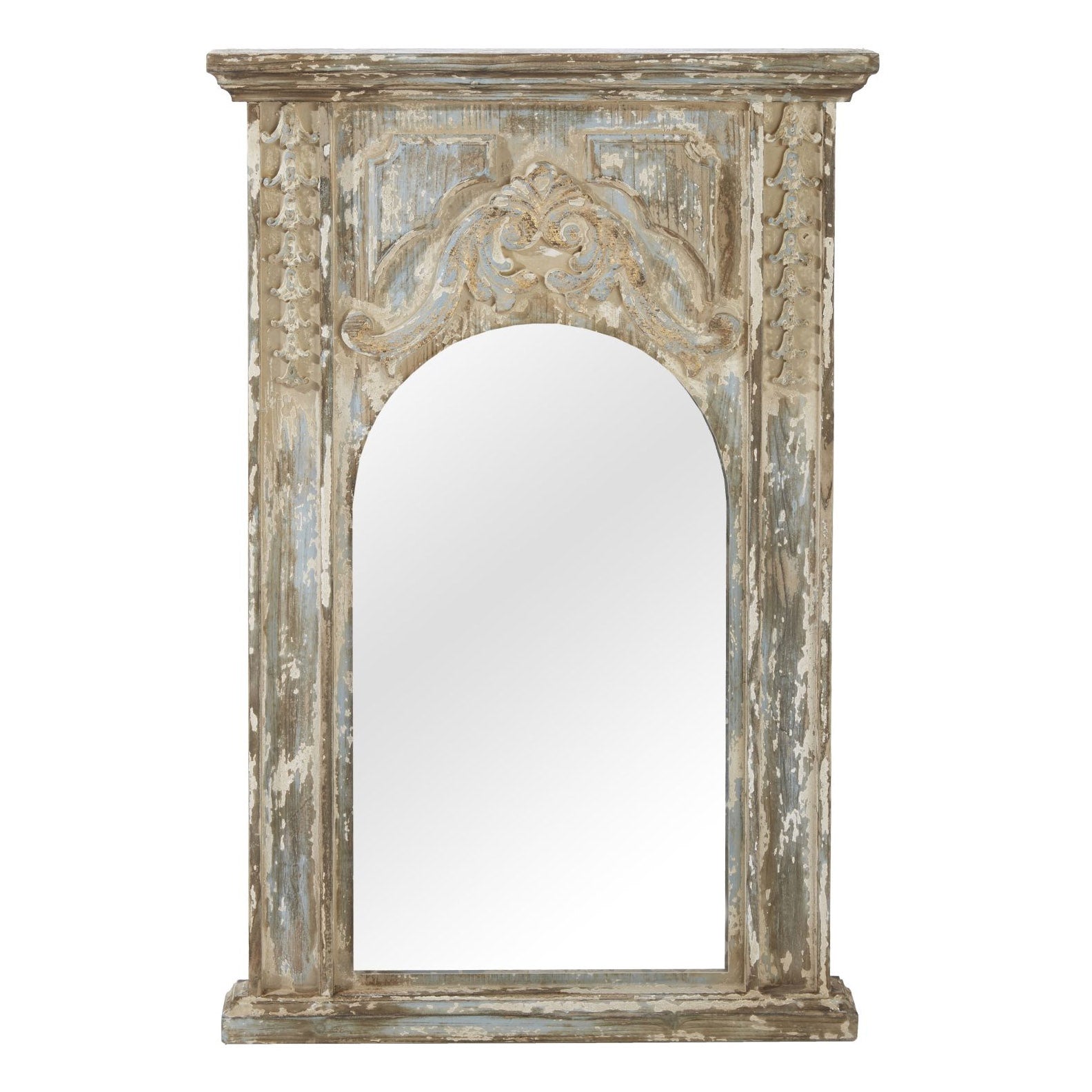 42" Curtis Weathered Wall Mirror Cotton & Crete