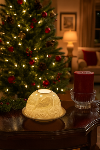 Luumii Lights Dome - Bird with Holly