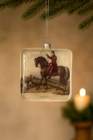 Equestrian Glass Ornament