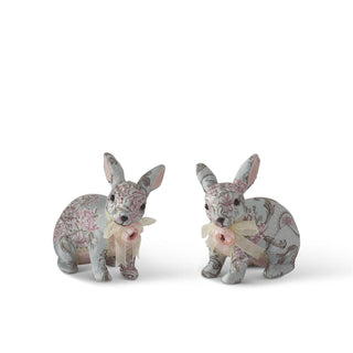 Blue Floral Patterned Easter Bunny - Choose Style