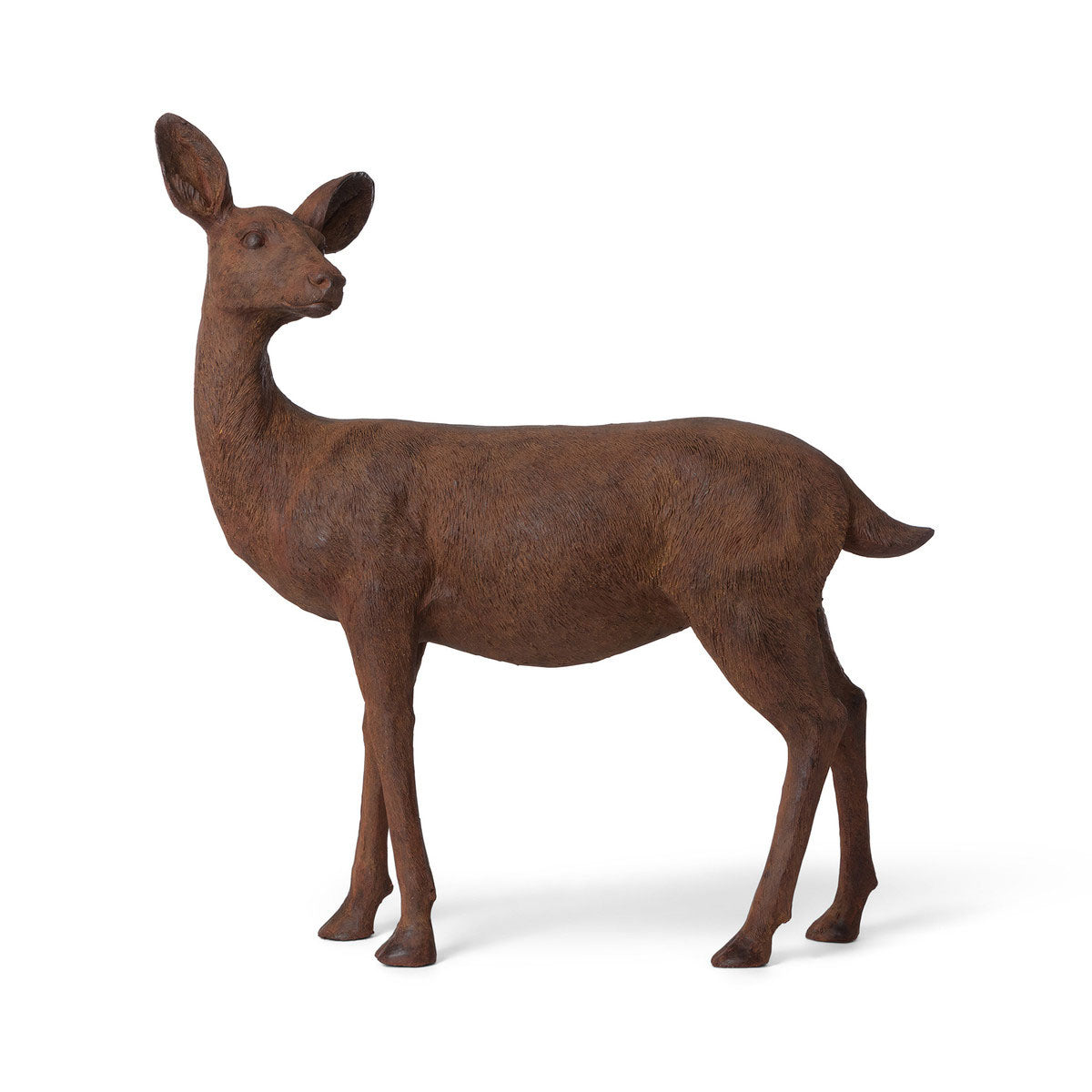 Standing Doe Garden Statue Cotton & Crete
