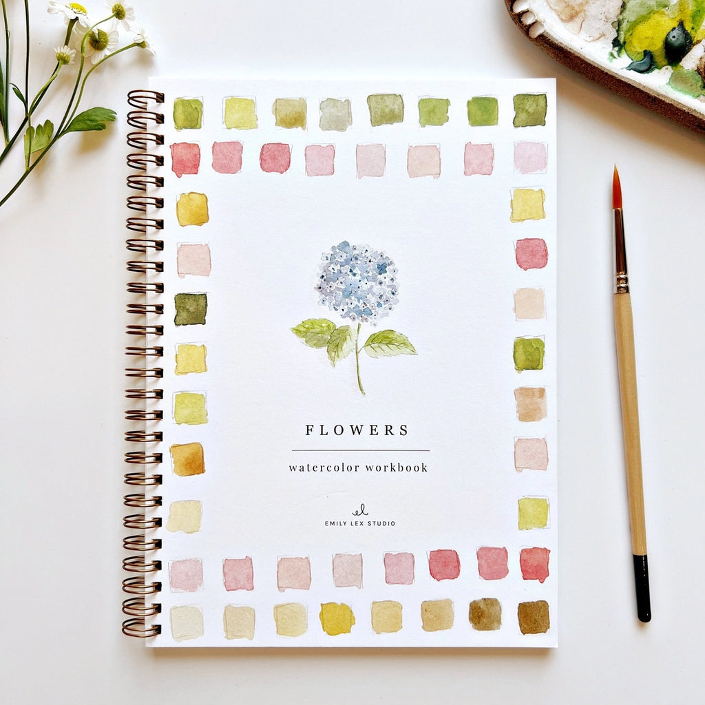 Flowers Watercolor Workbook – Cotton & Crete