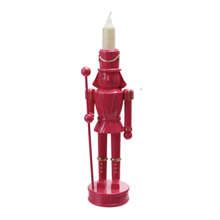 Nutcracker Shaped Taper Candle Holder - Choose Color