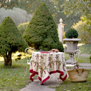 Gooseberry Red and Green French Tablecloth - Choose Size