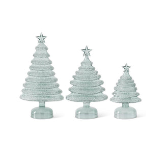 Sage Green Ice Glass Tree - Choose Size