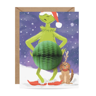 Pop Up You're a Mean One Holiday Card - Blank Inside