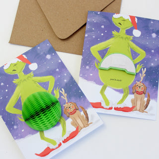 Pop Up You're a Mean One Holiday Card - Blank Inside