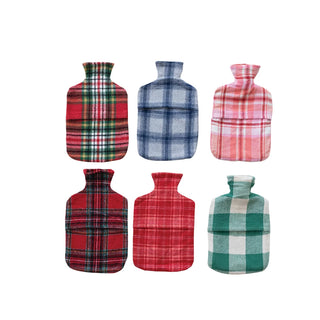36oz Hot Water Bottle with Flannel Cover - Choose Color
