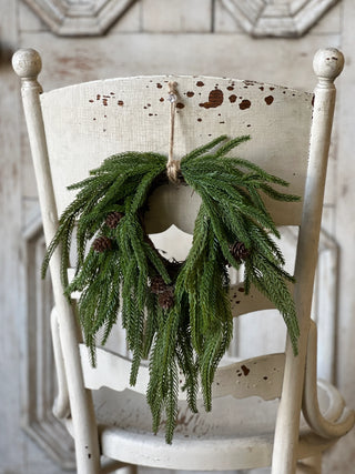 12" Mini Hanging Long Pine Wreath