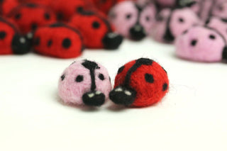 Felt Ladybug - Choose Pink or Red