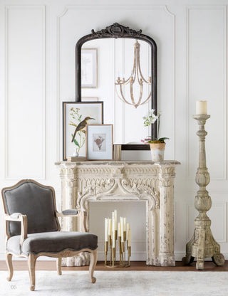 Old World Grand Fireplace Mantle