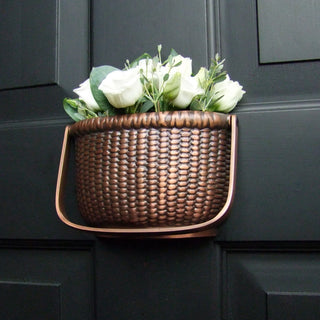 Nantucket Basket Door Knocker - Choose Brass, Nickle, Bronze