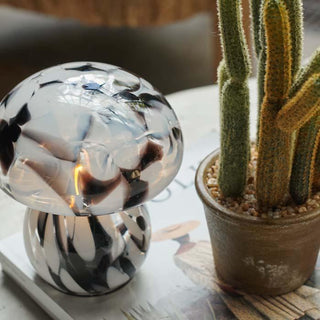 Abigail Ahern LED Glass Mushroom Light - Noir