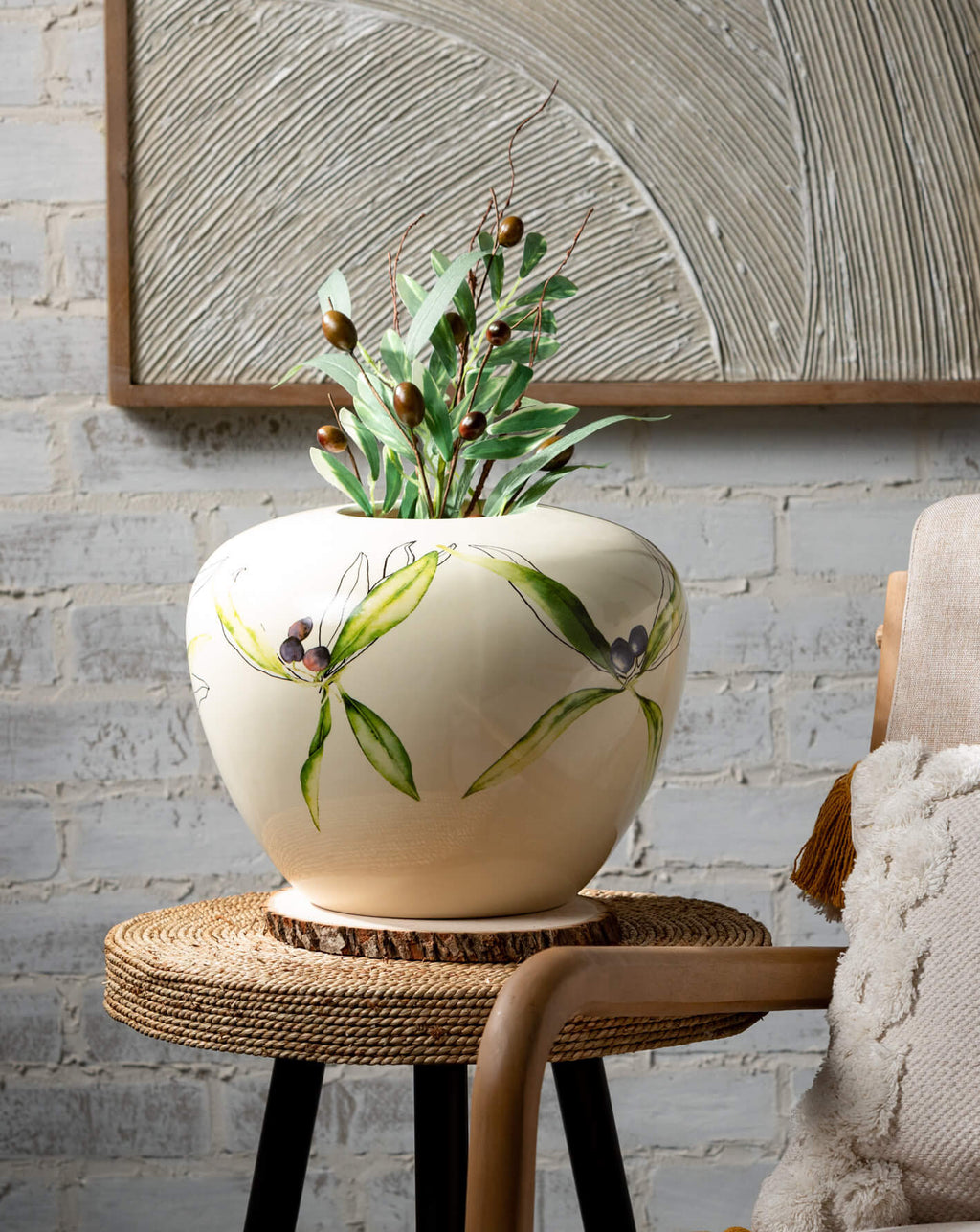 VASE, OLIVE, Ø6