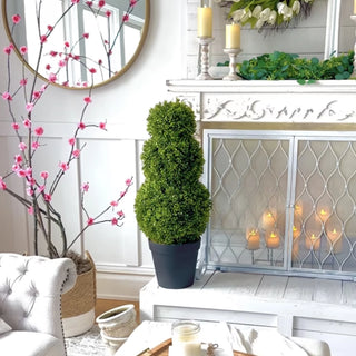 Adjustable Triple Artificial Boxwood Topiary