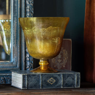 Oxidized Footed Urn