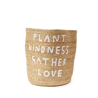 Jute Basket - Plant Kindness Gather Love