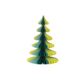 14" Handmade Folding Honeycomb Tree with Gold Glitter Edge