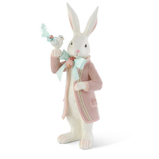 22" Easter Bunny in Pink Velvet Coat