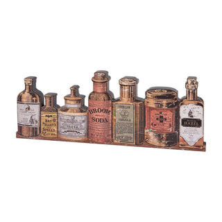Wooden Halloween Potions Shelf Sitter